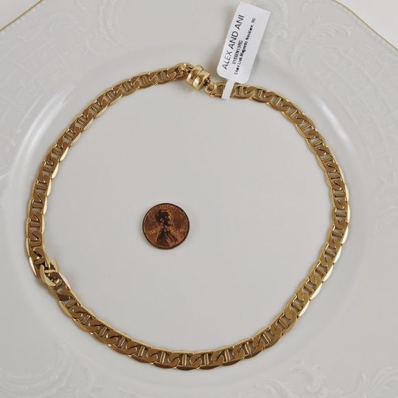 Alex and Ani Rafaelian Gold Chain Link Necklace - Picture 3 of 7